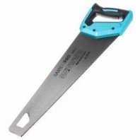 Ножовка по дереву 450мм, мелкий зуб, 11-12 TPI, закал.зуб, 3D, двухкомп. прорез, рукоятка Bartex