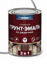 Грунт-эмаль белая 0,8кг, 3 в 1, PROREMONTT быстросохнущ, матовая