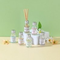 LADECOR Аромадиффузор с палочками, 10мл 6 ароматов зел.чай,лаванда,роза,ваниль,океан,корица