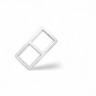 Рамка 2 места, горизонтальная, белая "Валери" UNIVersal (акц.)