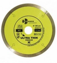 Алмазный диск сплошной 150x22х1,2мм, тонкий, высота алмаз. слоя 8мм, hot press Trio Diamond