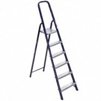 Лестница стремянка 6 ст, сталь, 1 секция, 1.24 м, 150 кг, Alumet, М8406