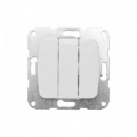Выключатель 3 кл. С/У, белый, 10А мех. KRANZ DEA