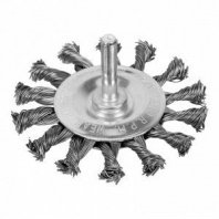 Щетка для дрели 75мм, дисковая крученая со шпилькой Matrix