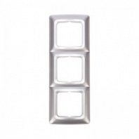 Рамка 3 места, горизонтальная, Серебряный металлик DEA KRANZ