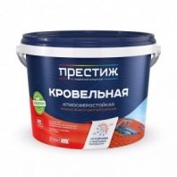 Краска воднодисп, Престиж, акрил, кровельная, влагост, мат, сигнальный серый, RAL 7004, 2.4 кг