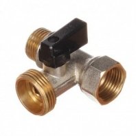 Кран для бытовых приборов, 1/2"х3/4"х1/2", Г-Ш-Ш, шаровой, трехходовой, Frap, F232.04