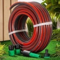 Шланг полив. 3-х слойный 1/2 20м армир., 18 атм, ПВХ, с фитинг, Grandy, Ultra+