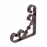 Уголок-кронштейн для полок декоративный, Орнамент, коричневый, 100х100мм, (шт.)