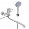 Смеситель для ванны с душем, плоский излив 35см, кер. картридж 40мм, хром, цинк, SK09-I124 СоюзКран