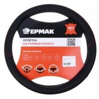 ЕРМАК Оплетка руля, серия Basic, экокожа, размер M, черная