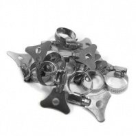 Хомут-бабочка 12-20мм, 10шт, металлический ключ, нерж. сталь Политех