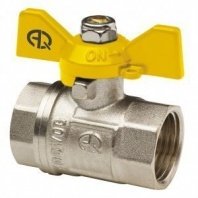 Кран для газа 3/4", Г-Г, ручка-бабочка, AquaLink, 07108