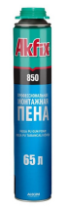 Akfix 850 Профессиональная полиуретановая пена, 65 л.(850мл) 1000гр