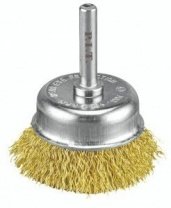 Кордщетка чашечная P.I.T. 63x0,3мм, латунированная витая проволока, хвостовик 6 мм (APLS10-C063)