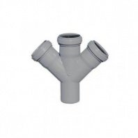 Крестовина канализационная 1-плоск, 50х50х50мм, 45 град.