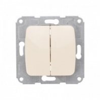 Выключатель 2 кл. С/У, бежевый, 10А мех. KRANZ DEA
