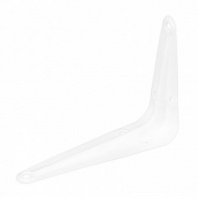 Кронштейн угловой с ребром 75х100мм белый Сибртех