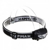 ЕРМАК Фонарь налобный, 2 LED+COB, 3 режима, 3хААА, 6х4,6х3,5см