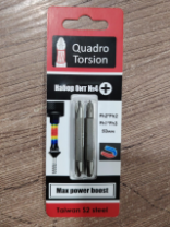 Биты набор №4 Ph2xPh2, Ph1xPh3-50мм (2 шт./карта) "Quadro Torsion"