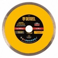 Алмазный диск сплошной 200х25,4х1,8мм, тонкий, высота алмаз. слоя 10мм, мокрый рез, Denz
