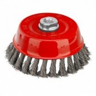 Щетка чашка УШМ 125мм крученая М14, 0,5мм Matrix