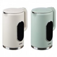 LEBEN Чайник электрический 1,7л двойные стенки пластик/нерж сталь, поддерж.температуры, оливк.и беж.