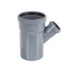 Тройник канализационный внутренний 110х50 мм, 45 градусов, серый