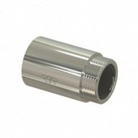 Удлинитель для смесителя, 3/4", Ду20, 37.5мм, наружная резьба, хром, латунь, хромированный, РосТурПласт