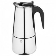 Гейзерная кофеварка ITALIA, объем 450 мл/9 чашек, из нержавеющей стали