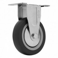 Колесо неповоротное 100мм, крепление платформенное (Сибртех)