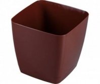 Кашпо д/цветов квадратное Крокус 6,5л 22х22см  (Коричневый)*20 3916