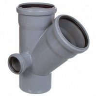 Крестовина канализационная 2-плоск, 110х110х50мм, 45 град., левая, РосТурПласт, 36537