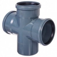 Крестовина канализационная 1-плоск, 110х110х110мм, 90 град., Мультимирпласт