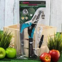 Сучкорез для высоких деревьев, диаметр реза 25 мм, с ножовкой, прямого реза, плас. тулейка, Grandy