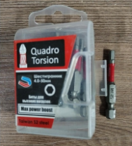 Бита 1/4" Шестигран. 4.0-50мм (10 шт./кор.) "Quadro Torsion"
