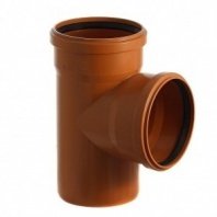 Тройник канализационный наружный 160х160 мм, 90 градусов, РосТурПласт, рыжий, 36506
