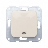 Выключатель 1 кл. перекрёстный С/У, бежевый, 10А мех. KRANZ DEA
