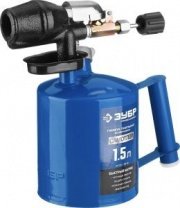 Лампа паяльная 1,5л ЗУБР САМОТЛОР СМ-15, чугунный эжектор, Профессионал (40650-1.5)