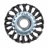 Щетка металл. для УШМ 100/22мм дисковая крученая Рокот