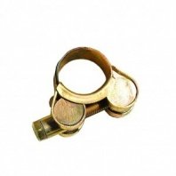 Хомут обжимной червячный усиленный, 17-19 мм, цинк, Robust