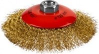 Щетка металл. для УШМ 125мм/М14 тарелка пушистая, витая проволока 0.3мм, MIRAX