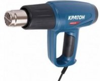 Фен технический 2000Вт, 300-500 л/мин, 50/600 °С, 4 насадки, ЖК дисплей Кратон HAG-2000 ЕD 