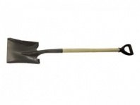 Лопата совковая песочная в сборе, деревянный черенок в/с и V-образной ручкой, сталь 1,5мм, 810мм (амер. типа)