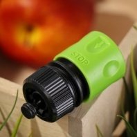 Соединитель быстросъемный 1/2", автостоп для шланга, Grandy, JS-325