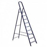 Лестница стремянка 9 ст, стальная (сталь+алюм.ступени) Алюмет