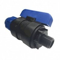 ПНД кран d20х3/4", наруж рез, шаровой, цанга, Valfex