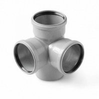 Крестовина канализационная 2-плоск, 110х110х110мм, 90 град., ProAqua 