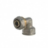 Металлопластиковый уголок d20х3/4", внутр рез, с цангой и гайкой, Frap, F307.2005