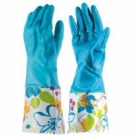 Перчатки хозяйственные латексные с удлиненной манжетой, размер M, LG-Cu